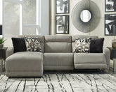 J&M Furniture - Ashley Furniture - Colleyville 3-Piece Power Reclining Sectional with Chaise - 3-Piece Power Reclining Sectional with Chaise - 54405S4